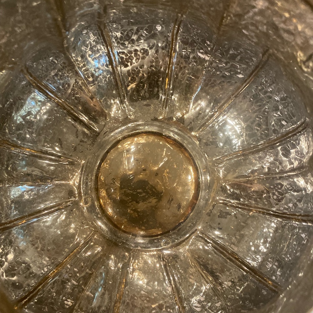 Pier1 Glass Pumpkin With Removable Metal Pillar Candle Holder - Picture 6 of 9